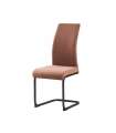 Pack de 4 sillas Md-Tacoma tapizadas en tejido marrón, 100cm(alto) 43cm(ancho) 45cm(fondo)