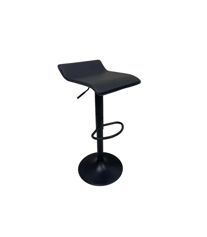 Pack de 2 taburetes ajustables Dalí en polipiel negro