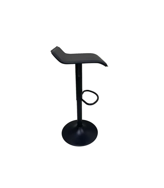 Pack de 2 taburetes ajustables Dalí en polipiel negro