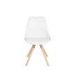 Pack 4 chaises Ralf en couleur blanche 53 cm(largeur) 83 cm(hauteur) 40.5 cm(profondeur)