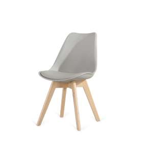 Pack 4 cadeiras Super Dereck em cor cinza. 42 cm(largura) 81 cm(altura) 46 cm(profundidade)