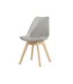 Pack 4 sillas Super Dereck en polipiel color gris. 42 cm(ancho) 81 cm(altura) 46 cm(fondo)