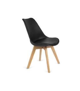 Pack 4 sillas Super Dereck en color negro 42 cm(ancho) 81