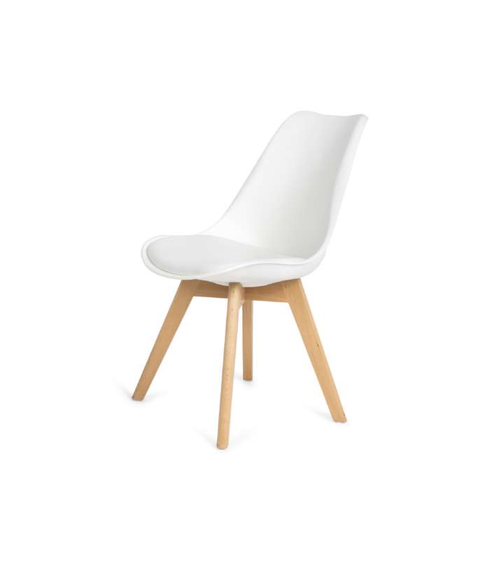 Pack 4 chaises Super Dereck de couleur blanche 42 cm(largeur)