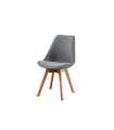 Pack 4 sillas Super Dereck tapizado en tejido gris, 42 cm(ancho) 81 cm(altura) 46 cm(fondo)
