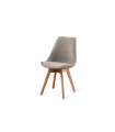 Pack 4 sillas Super Dereck tapizado en tejido marrón jaspeado, 42 cm(ancho) 81 cm(altura) 46 cm(fondo)