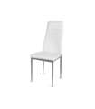 Pack 6 sillas Oviedo tapizadas en símil piel blanco, 43cm(ancho ) 98cm(altura) 51cm(fondo)