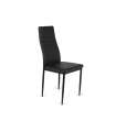 Pack 6 sillas Oviedo tapizadas en símil piel negro, 43cm(ancho ) 98cm(altura) 51cm(fondo)