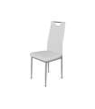 Pack de 6 sillas Orense tapizadas en polipiel blanca. 98 cm(alto)43 cm(ancho)51 cm(largo)
