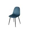 Pack 4 sillas modelo Córdoba tapizado Velvet Tela Azul, 43 cm(ancho) 86 cm(altura) 55 cm(fondo)