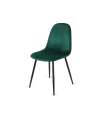 Pack 4 sillas modelo Córdoba tapizado Velvet Tela verde 43 cm(ancho) 86 cm(altura) 55 cm(fondo)