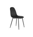 Pack 4 sillas modelo Córdoba tapizadas en tela color negro pata de gallo, 43 cm(ancho) 86 cm(altura) 55 cm(fondo)