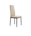 Pack 6 sillas Modelo Cíes tapizadas en tela Easy Clean beige tostado, 43cm(ancho ) 98cm(altura) 51cm(fondo)