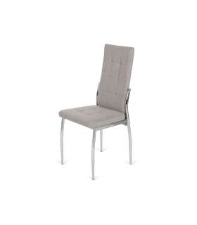 Lot de 6 chaises capitonnées Segovia en couleur pierre 98 cm (hauteur) 42 cm (largeur) 49 cm (profondeur)