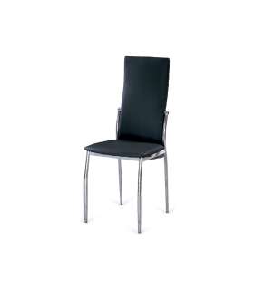 Lot de 6 chaises Segovia en simili-cuir noir 42 cm(largeur) 98