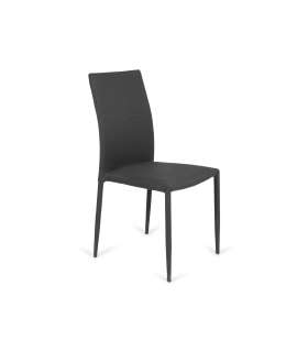 Pack 6 sillas tapizadas en tela gris antracita modelo Vigo. 89 cm(alto)44 cm(ancho)52 cm(largo)