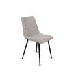 copy of Pack of 4 Valencia chairs upholstered in grey or pink stick.