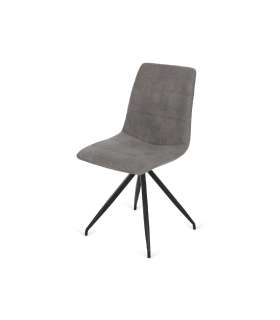 Pack de 4 sillas Alicante tapizadas en gris, 91 cm (alto) 46 cm (ancho) 51 cm (fondo)