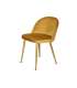 Lot de 4 chaises Zaragoza en velours doré 75 cm (hauteur) 45 cm