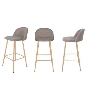 copy of Pack of 4 upholstered stools Córdoba Gris