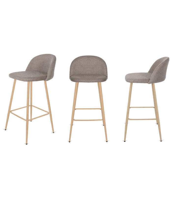 copy of Pack of 4 upholstered stools Córdoba Gris