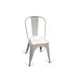Lot de 4 chaises en métal Tolix modèle Vintage. Choix de la couleur noire ou blanche. 35.5 cm(largeur) 84 cm(hauteur) 36 cm(prof