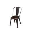 Lot de 4 chaises en métal Tolix modèle Vintage. Choix de la couleur noire ou blanche. 35.5 cm(largeur) 84 cm(hauteur) 36 cm(prof