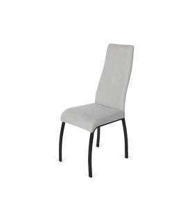 Pack de 4 sillas Dora tapizadas en tela piedra. 107 cm (alto) 45 cm (ancho) 55 cm (fondo).