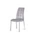 Lot de 4 chaises en velours San Sebastian, gris foncé ou gris