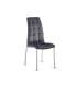 Lot de 4 chaises en velours San Sebastian, gris foncé ou gris