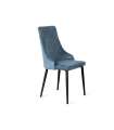 Pack de 4 sillas Imperial velvet color azul 94 cm (alto) 48 cm (ancho) 57 cm (fondo)