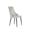 Pack de 4 sillas Imperial velvet color gris, 94 cm (alto) 48 cm (ancho) 57 cm (fondo)