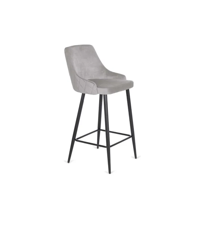 Pack de 4 taburetes Imperial gris, estilo moderno y elegante