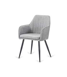 Pack de 2 sillas Víctor tapizado gris 85 cm(alto)58 cm(ancho)55