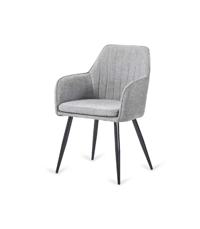 Pack de 2 sillones Víctor gris, diseño moderno