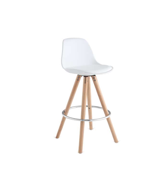 Pack of 2 white Buñuel stools