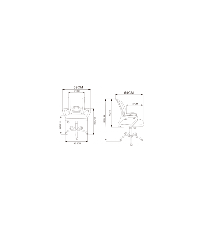 copy of Fauteuil de bureau pivotant avec 5 couleurs au choix 57