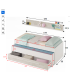 copy of Ocean compact bed and multi-colored bookshelf.