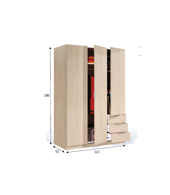 copy of Armoire Alba portes coulissantes finition blanche 200