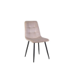 Pack de 4 sillas Julia tapizada en tejido velvet beige, 92cm(alto) 44cm(ancho) 40cm(largo)
