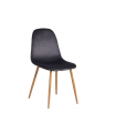Pack de 4 sillas modelo Sharon tapizadas en velvet gris oscuro, 44cm(ancho ) 86cm(altura) 41cm(fondo)