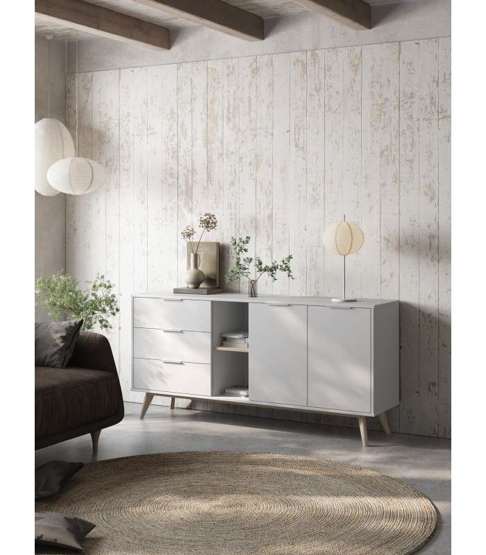 MKRIC Aparadores copy of MIRANDA SIDEBOARD 3P3C BRANCO/CERA