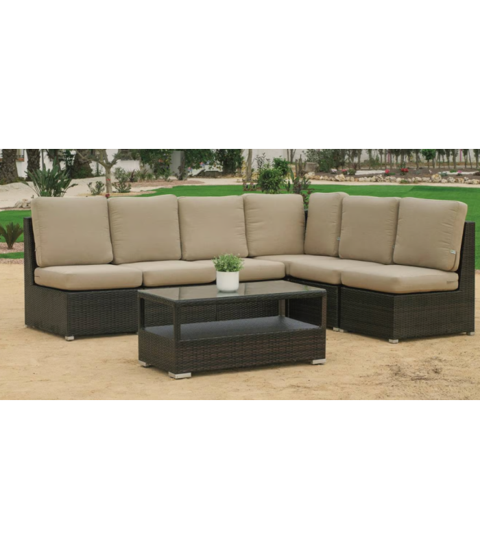 copy of Conjunto de mesa +6 sillones + 6 cojines para terraza