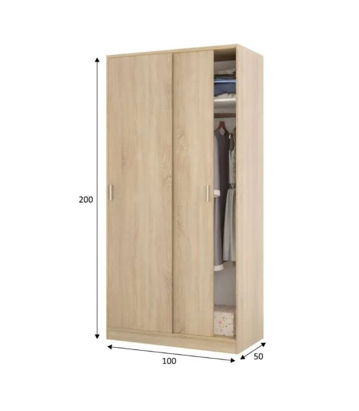 copy of Wardrobe white sliding doors 120 cm wide