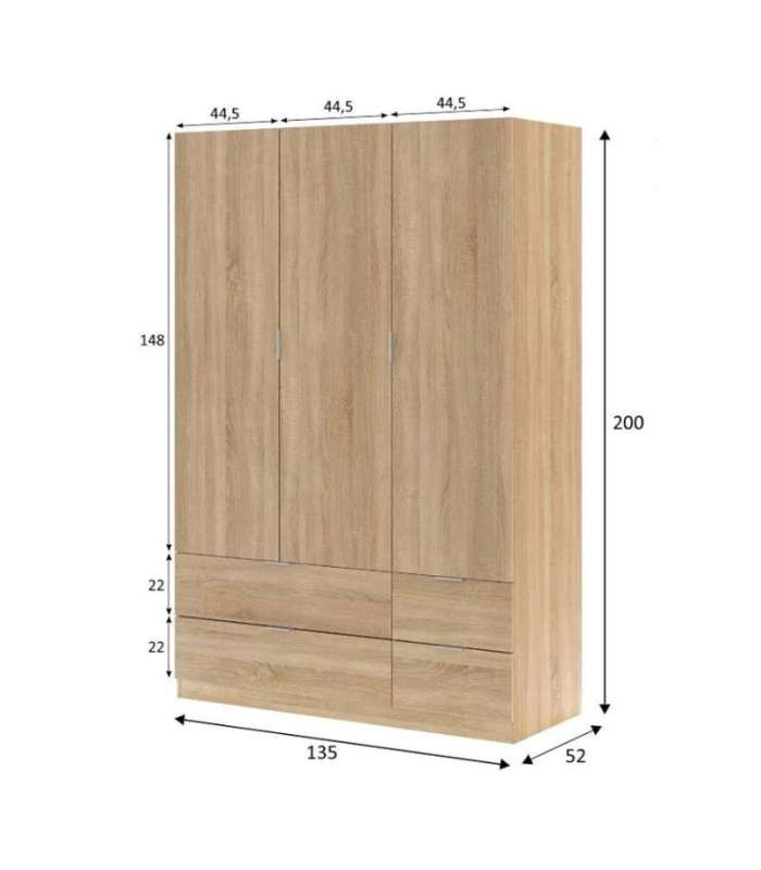 copy of Wardrobe white sliding doors 120 cm wide