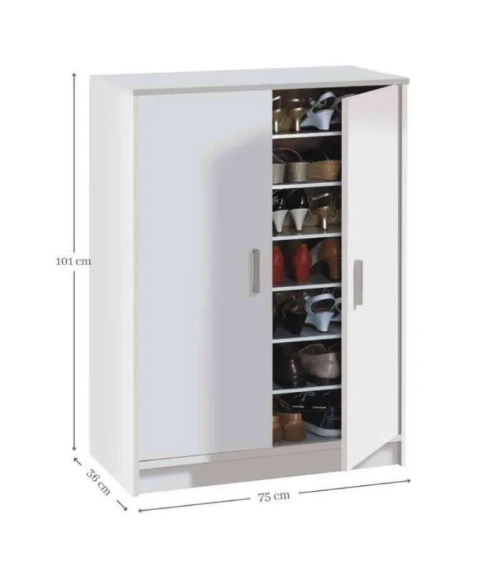 Armário multiúso 2 portas Lassie branco 75x101x36cm