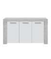 Aparador buffet Maud 3 portas branco/cimento.80cm (altura) 144cm (largura) 42cm (profundidade)