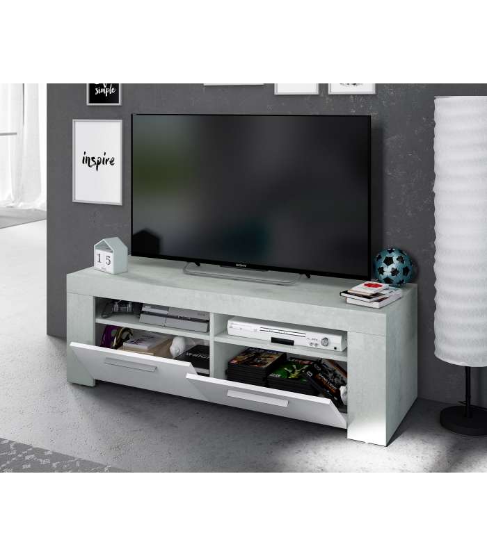 copy of Mueble TV modelo Nabur en roble Canadian y blanco