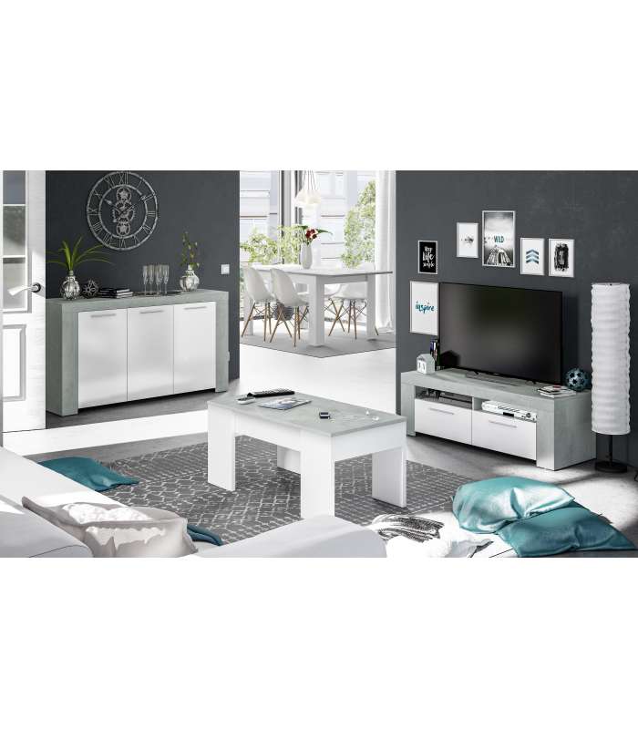 copy of Mueble TV modelo Nabur en roble Canadian y blanco