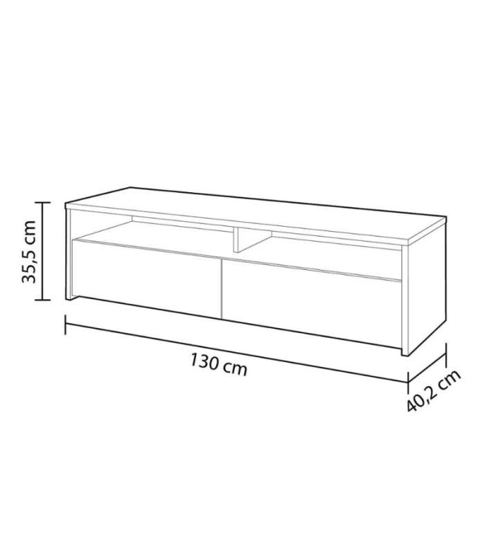 copy of Mueble TV modelo Nabur en roble Canadian y blanco